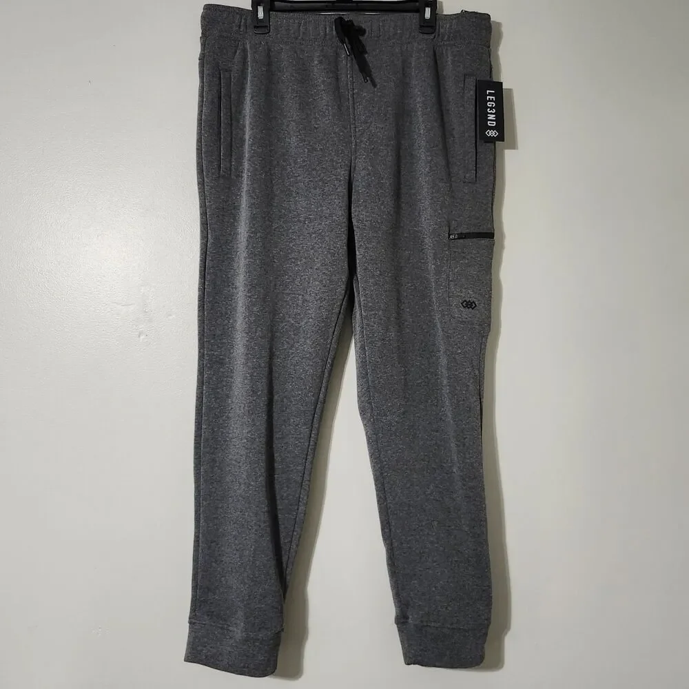 Leg3nd Men's Charcoal Heather Fleece Jogger Pants - XL (NWT)